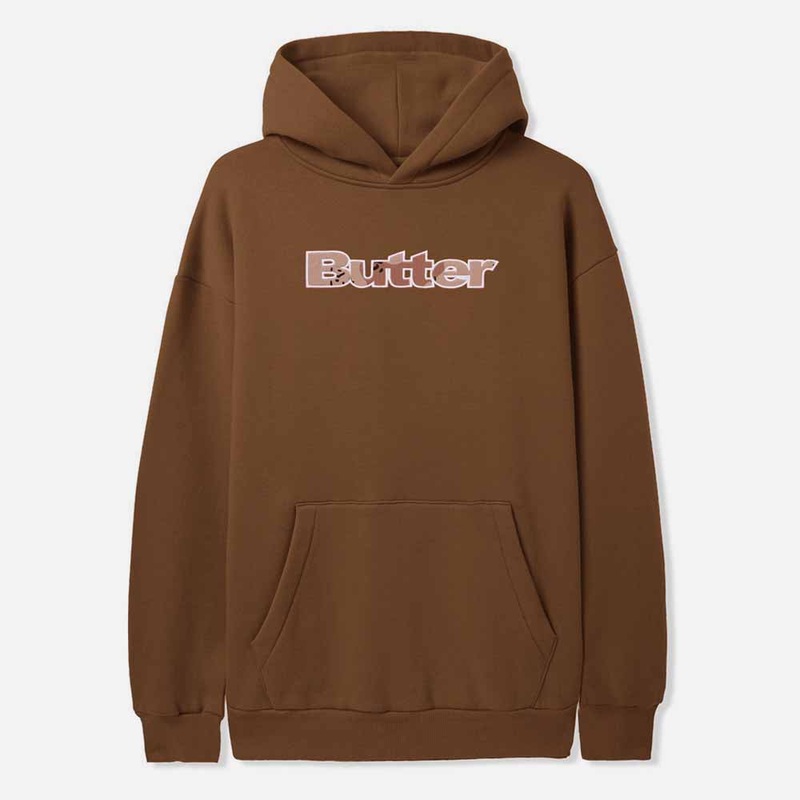 Butter Goods – Logo Camo Pullover Hooded Sweatshirt – Brown
