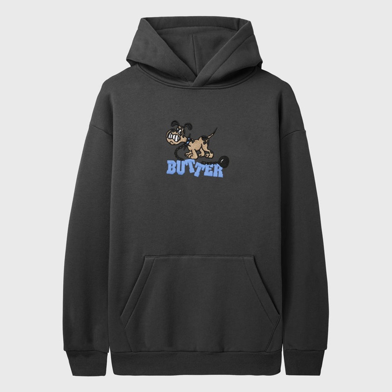 Butter Goods – Unleash Pullover Hooded Sweatshirt – Washed Black