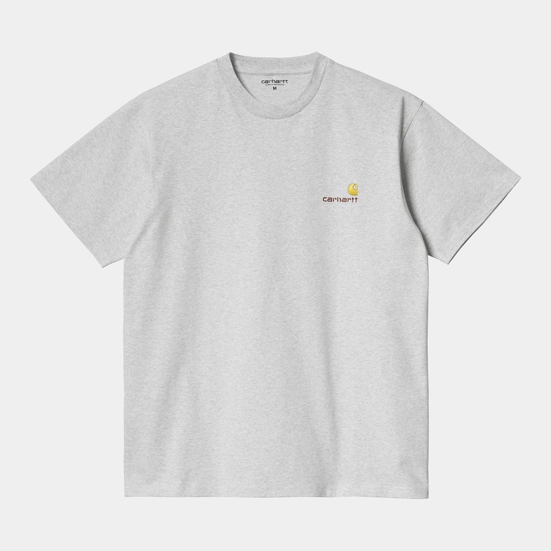 Carhartt WIP – American Script T-Shirt – Ash Heather