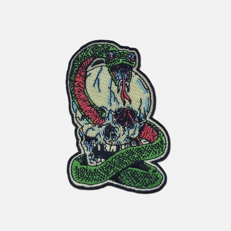 Dungeon – Skull Snake Embroidered Patch