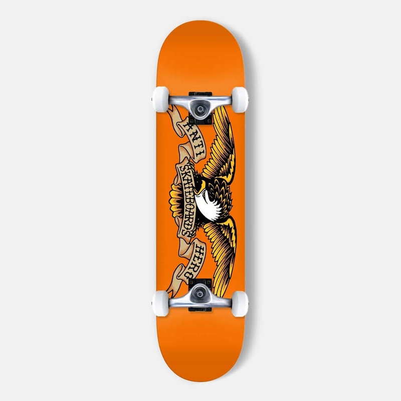 Anti Hero Skateboards – 7.75 Classic Eagle Complete Skateboard – Orange