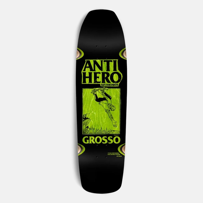 Anti Hero Skateboards – 9.25 Grosso Hand Plant Skate Shop Day (SSD) Skateboard Deck – Black