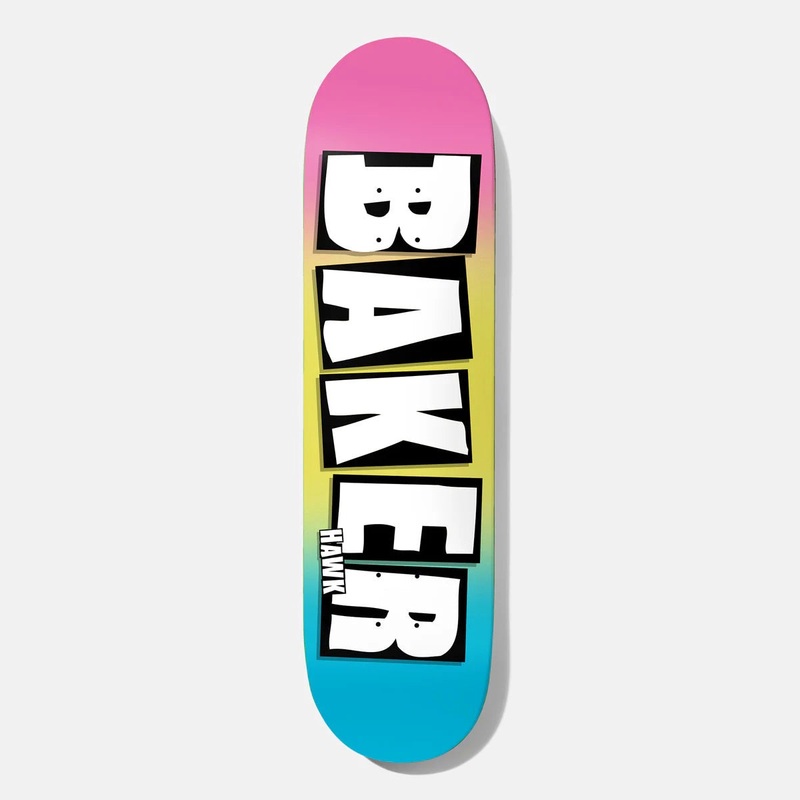 Baker Skateboards – 8.0 Riley Hawk Brand Name Skateboard Deck – Sherbert