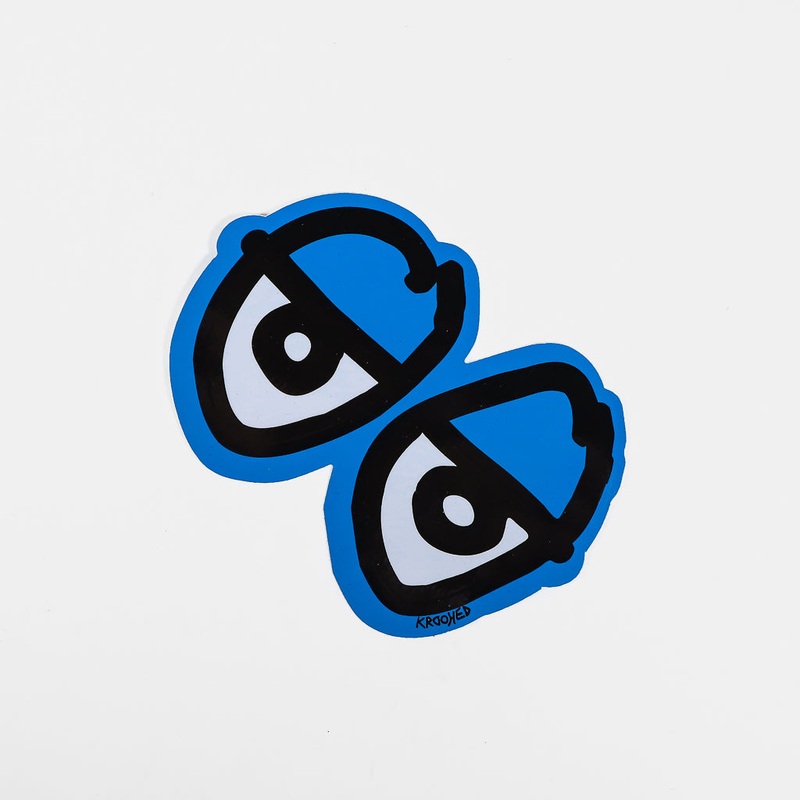Krooked Skateboards – Eyes 3.5 Sticker – Blue