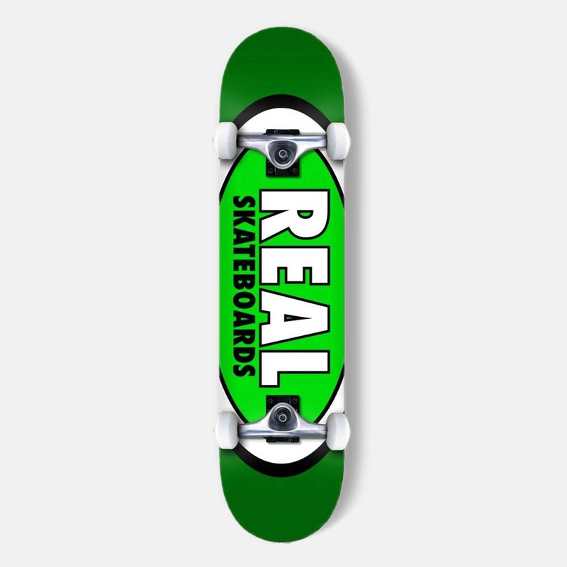 Real Skateboards – 8.0 Classic Oval Complete Skateboard – Green