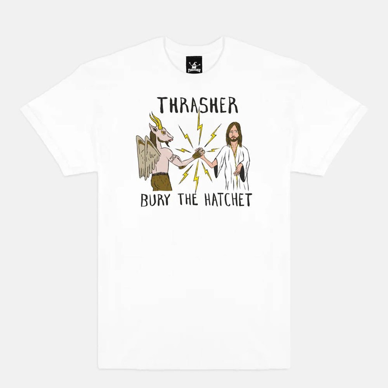 Thrasher Magazine – Toy Machine Bury The Hatchet T-Shirt – White