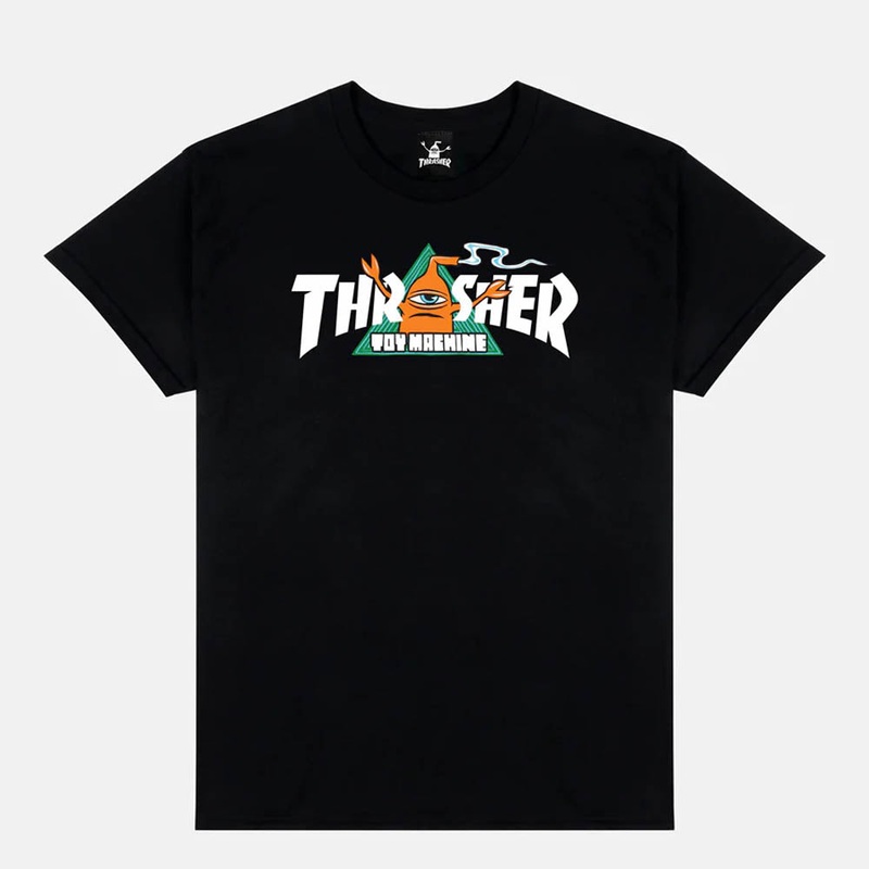 Thrasher Magazine – Toy Machine Vortex T-Shirt – Black
