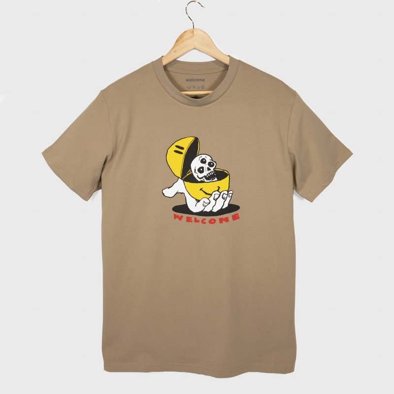 Welcome Skate Store – Kevin Long ‘Spanky’ T-Shirt – Sand