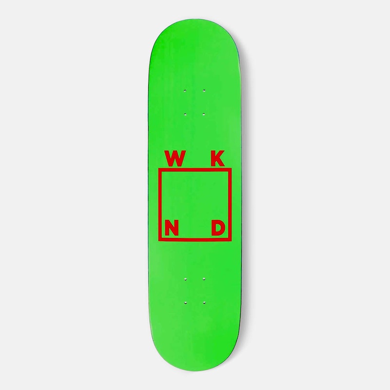 WKND Skateboards – 8.0 Logo Skateboard Deck – Green / Orange