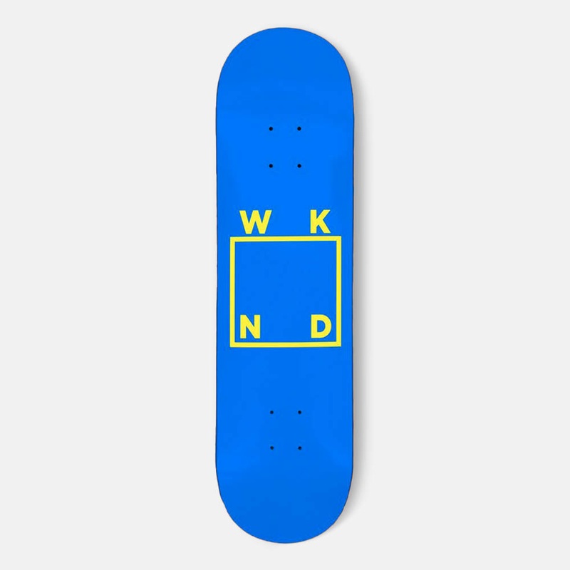 WKND Skateboards – 8.125 Logo Skateboard Deck – Blue / Yellow