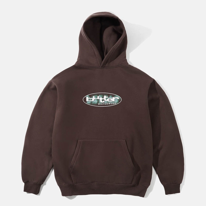 Butter Goods – Vortex Pullover Hooded Sweatshirt – Chocolate