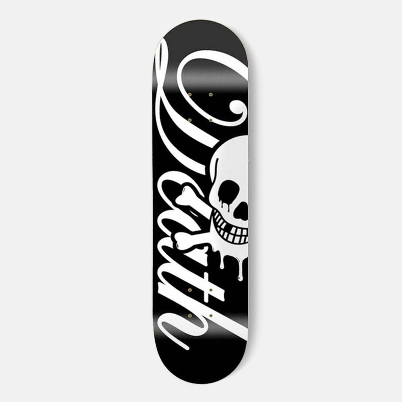 Death Skateboards – 8.375 Script Logo Skateboard Deck – Black / White