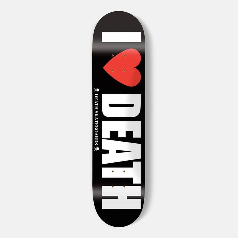 Death Skateboards – 8.5 I Heart Death Skateboard Deck – Black / White
