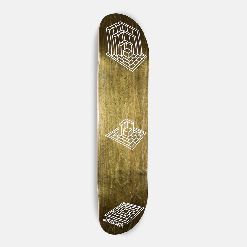 The National Skateboard Co. – 8.125 GALLOP LOGO GREEN SKATEBOARD DECK (MEDIUM CONCAVE)