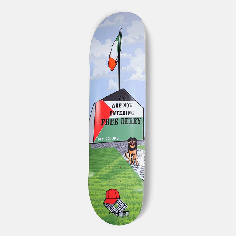 The National Skateboard Co. – 8.5 FREE DERRY CORNER SKATEBOARD DECK (HIGH CONCAVE)