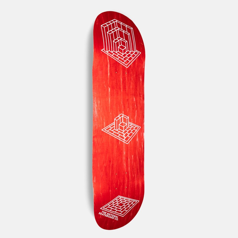 The National Skateboard Co. – 8.75 GALLOP LOGO RED SKATEBOARD DECK (MEDIUM CONCAVE)