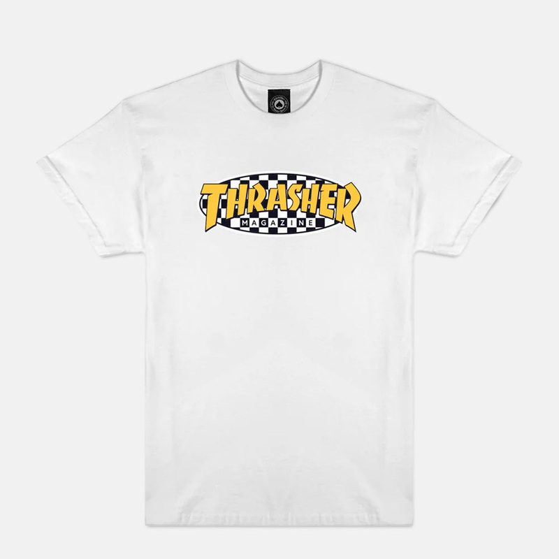 Thrasher Magazine – Checkered Oval T-Shirt – White