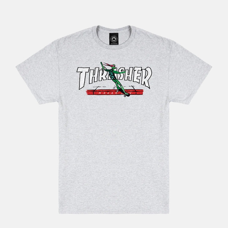 Thrasher Magazine – Red Curb T-Shirt – Ash Grey
