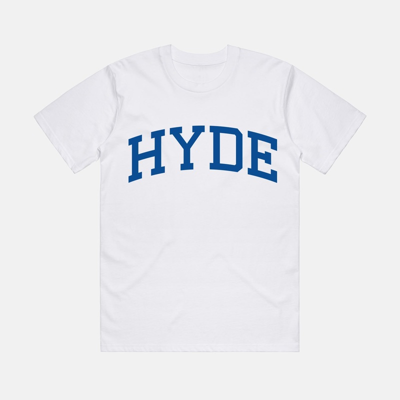 Welcome Skate Store – HYDE T-Shirt – White / Navy