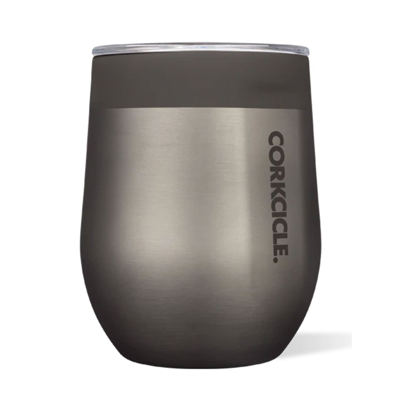 Color Block 12oz Shadow Grey Stemless Cup