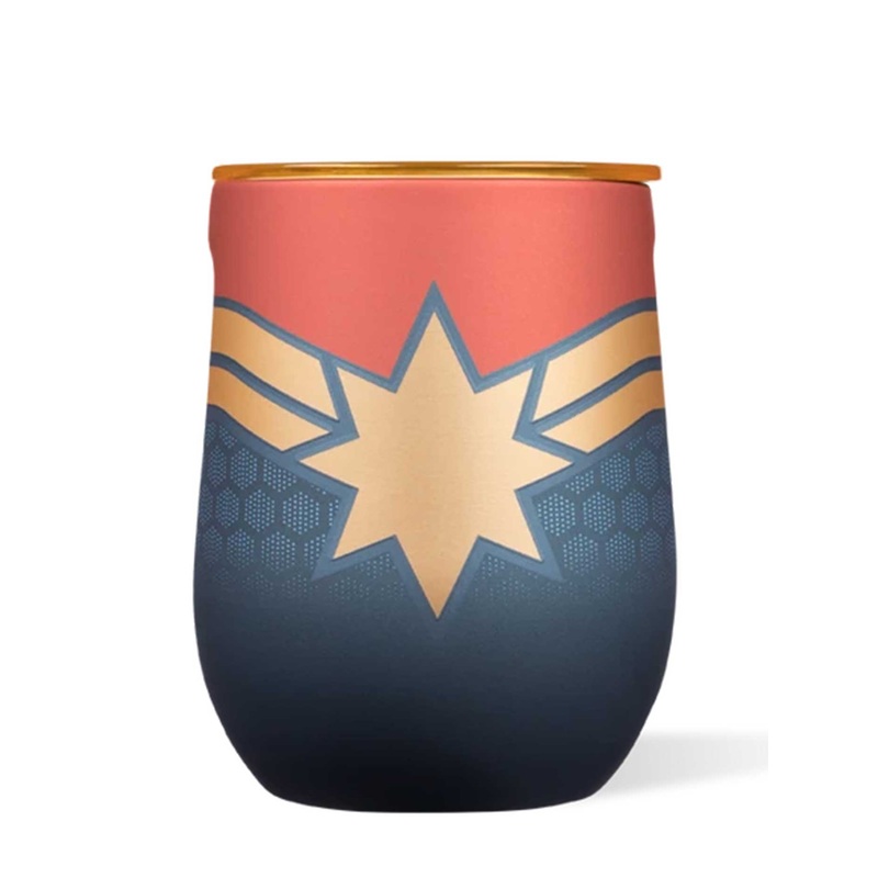 Corkcicle x Marvel 12oz Captain Marvel Stemless Cup
