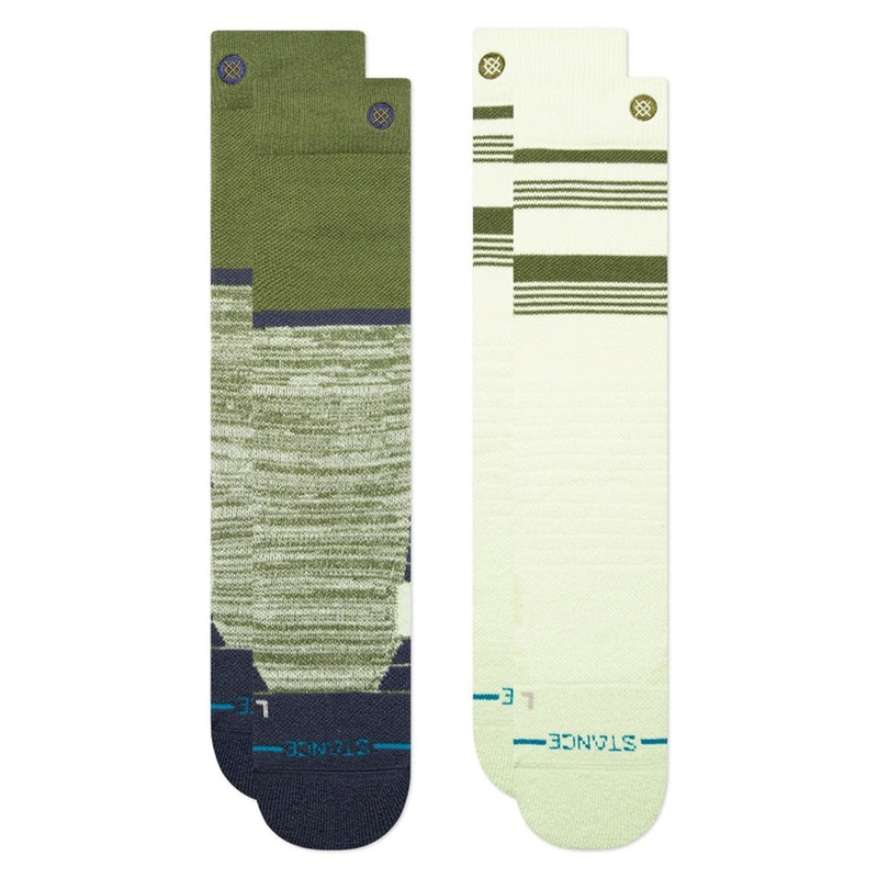 Backside Mid 2 Pack Socks|MED|LRG|GREEN (GRN)