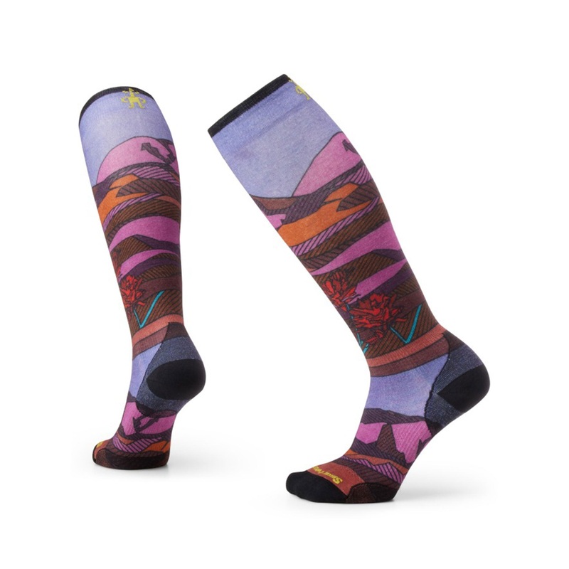 Ski Zero Cushion Floral Field Print OTC Socks (Women)