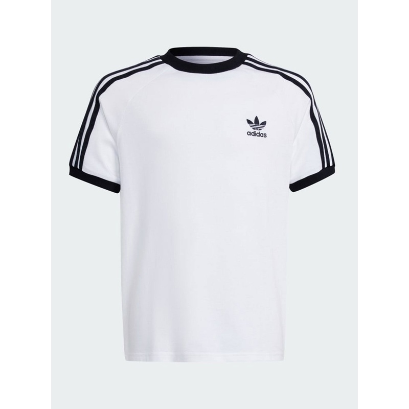 Adicolor 3 Stripes White T-Shirt (Boys 7-14)