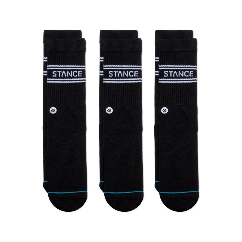 Basic 3 Pack Black Socks|SM|MED|LRG|BLACK (BLK)