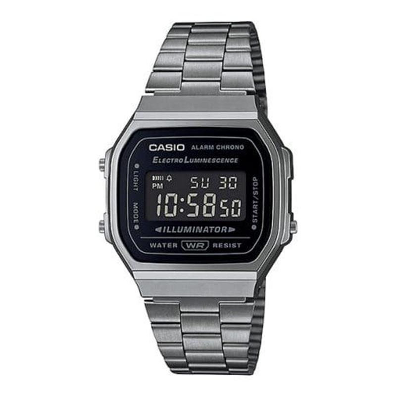 Vintage A168WGG-1B Watch|O/S|GREY/BLACK