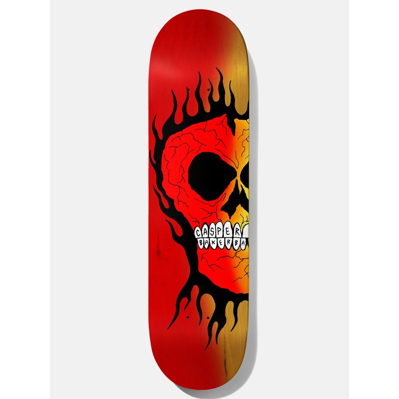 B2 Rasta Skull Casper Brooker 8.5” Skateboard Deck
