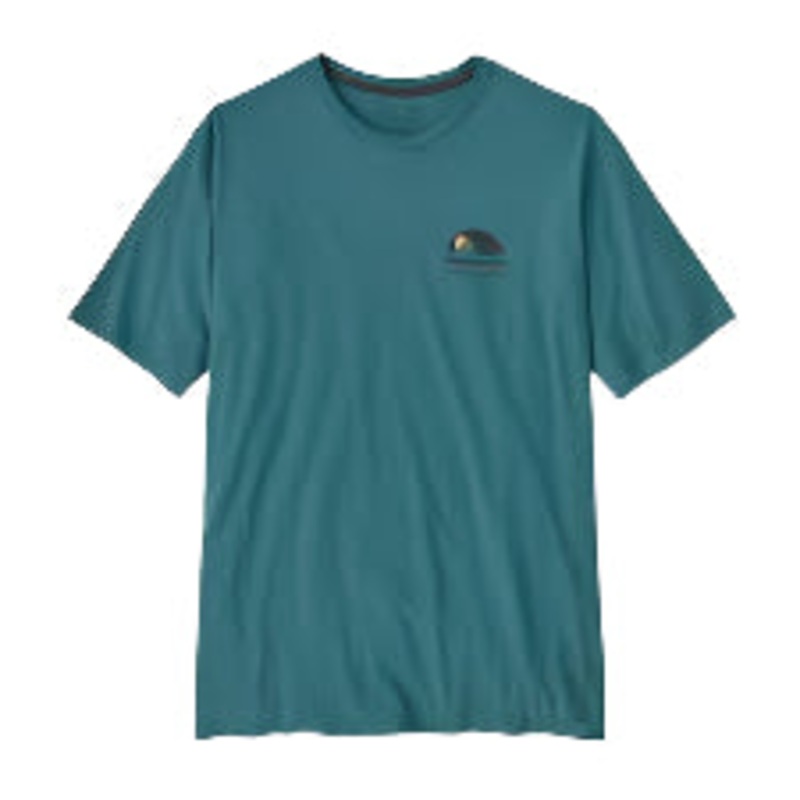Patagonia Mens Applied Animation Organic Tee Wetland Blue