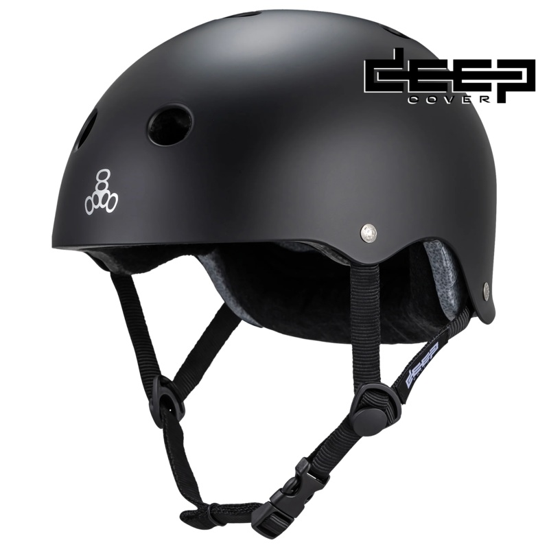 Triple 8 Deep Cover Helmet Matte Black