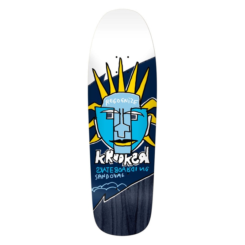 Krooked Eyes Skateboard Deck Brown/Cream 8.06