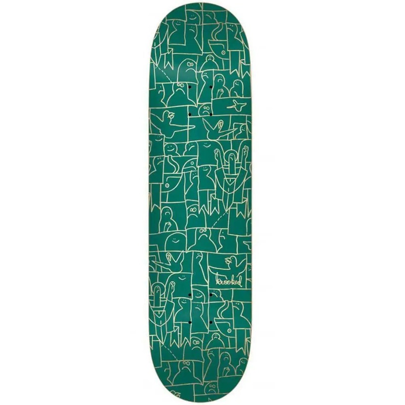 Krooked Flock Skateboard Deck 8.38 Green