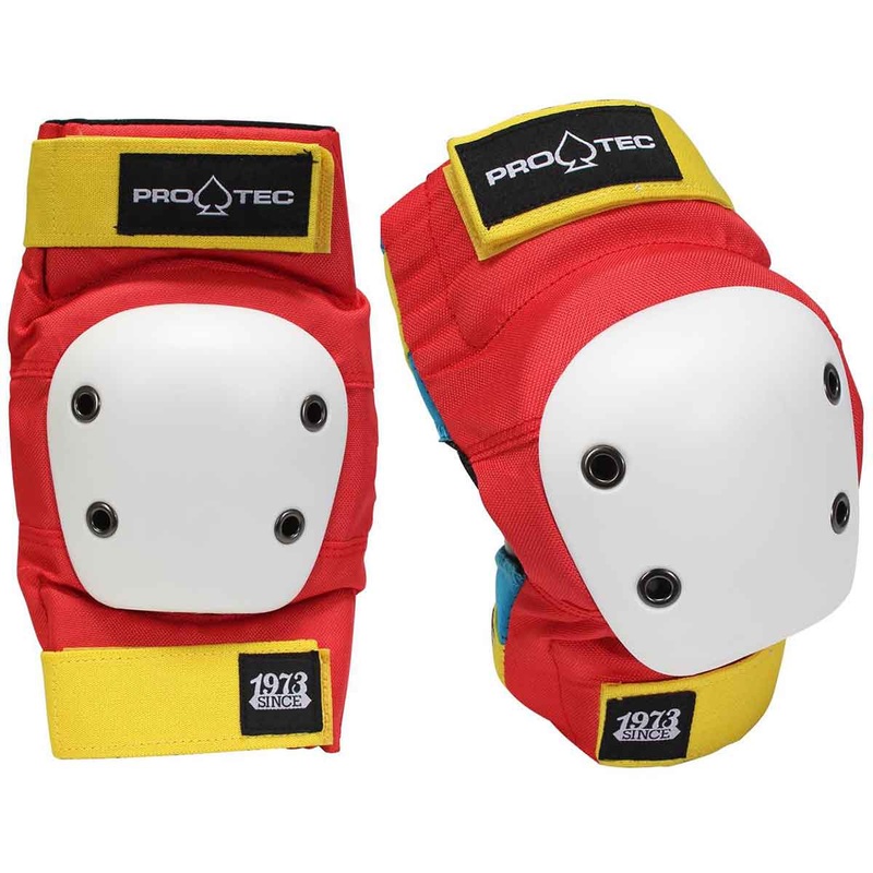 Pro-Tec Elbow Pad Set|Medium|Red/White/Yellow