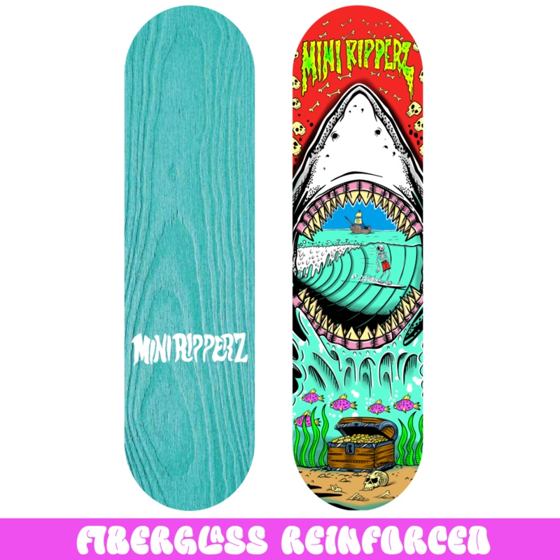 Mini Ripperz – Shark Gnar Series 3 Skateboard Deck 7.0 x 28