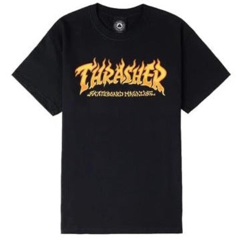 Thrasher Fire Logo T-Shirt (Black)