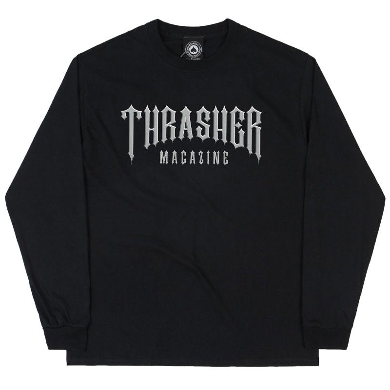 Thrasher Low Low  Logo L/S T-Shirt Black