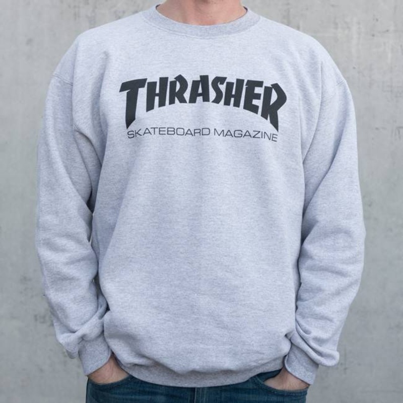 Thrasher Skate Mag Crew Neck Sweater (Grey)