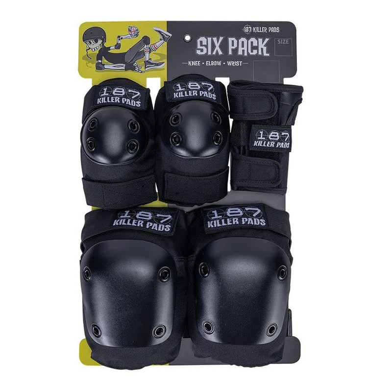 187 Adult Six Pack Pads (Black)