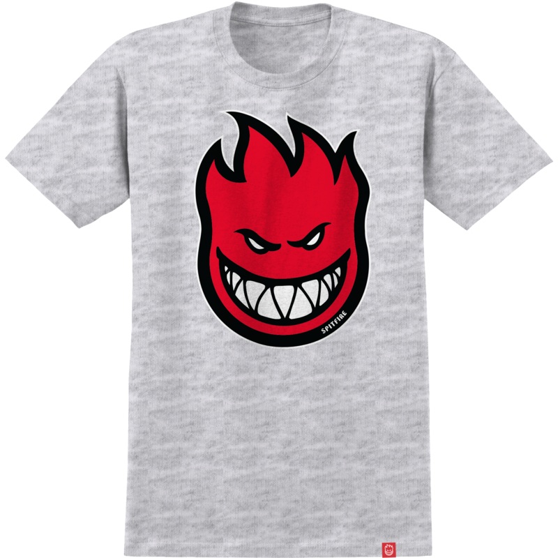 Spitfire Bighead T-Shirt (Ash/Red)