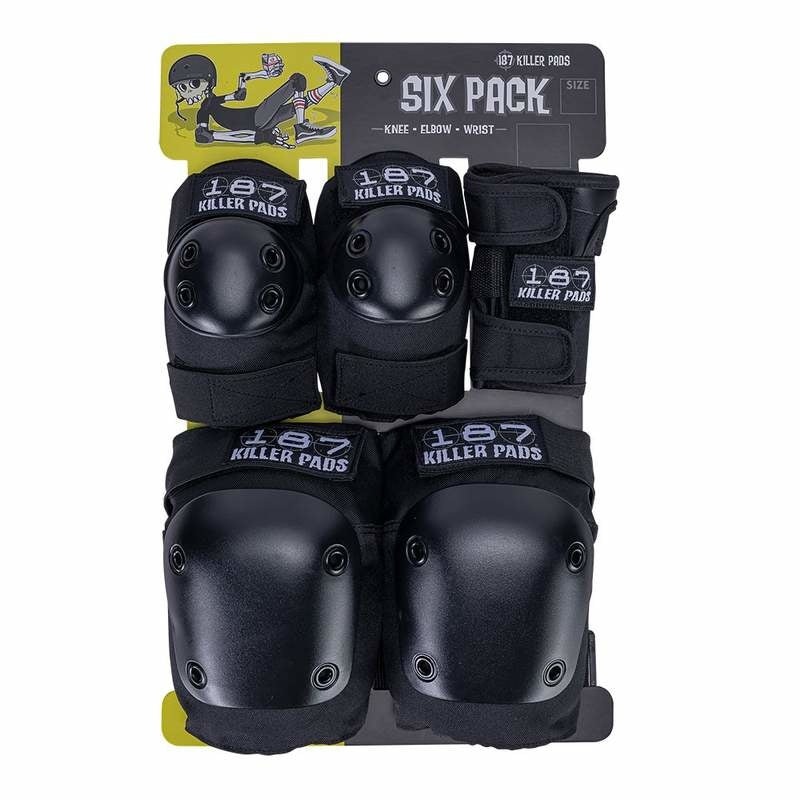 187 Six Pack Pad Set Junior (Black)