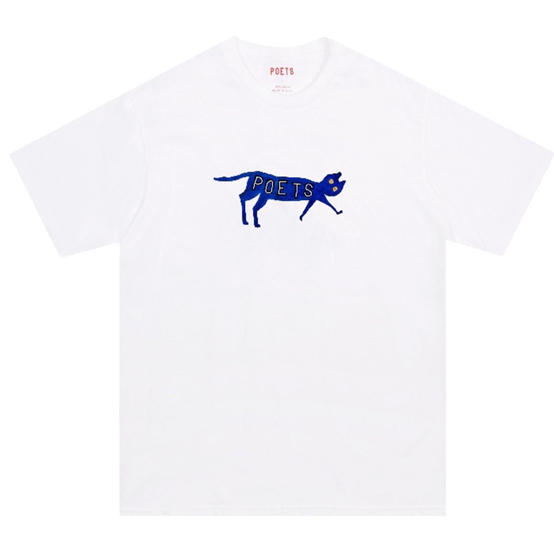 Poets Cat T-Shirt (White)|M|L|XL