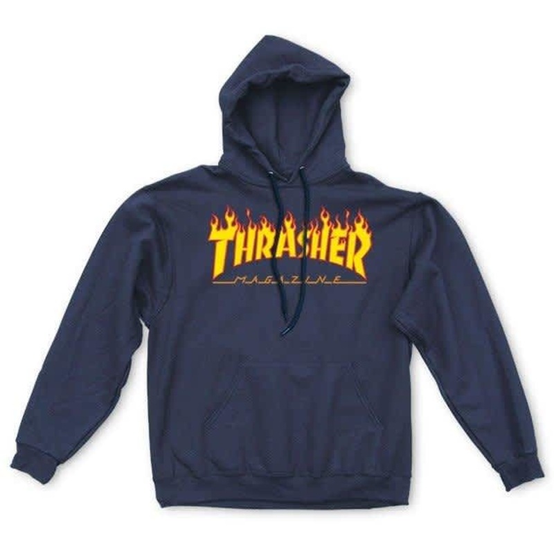 Thrasher Fire Logo Hoodie (Navy)