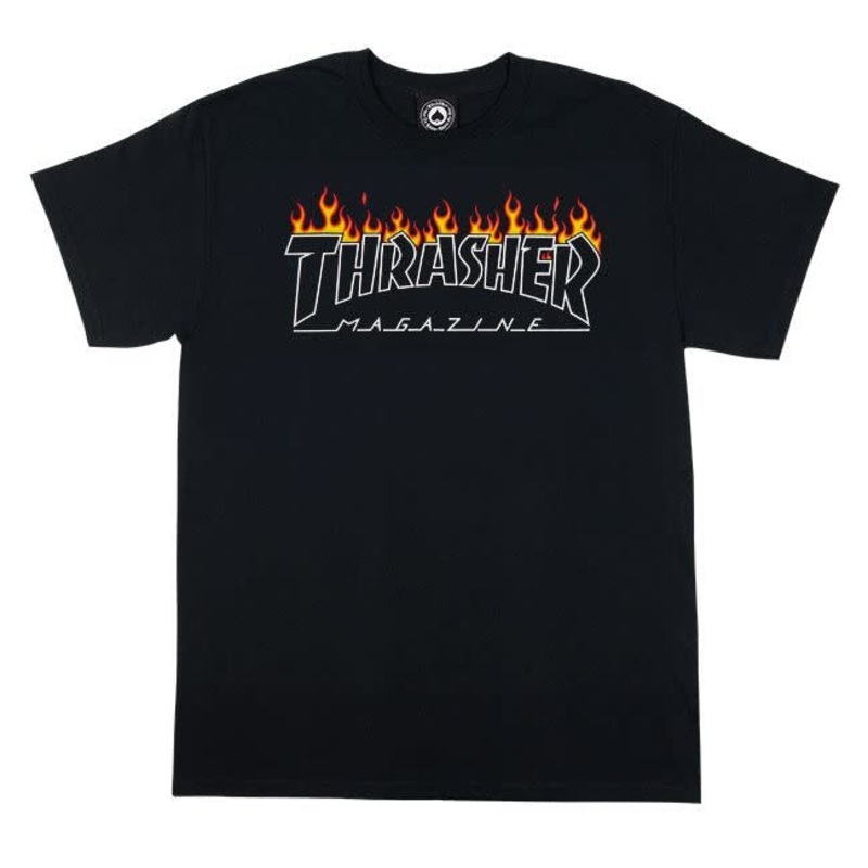 Thrasher Magazine Scorched Outline T-Shirt (Black)