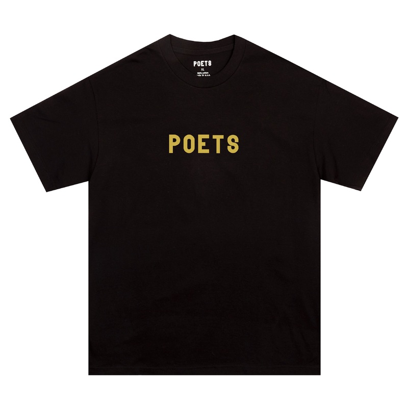 Poets OG Flocked T-Shirt (Black/ Gold)