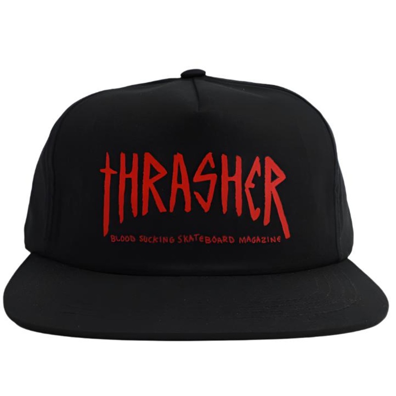 Thrasher x Toy Machine Scratch Logo Snapback Hat (black)