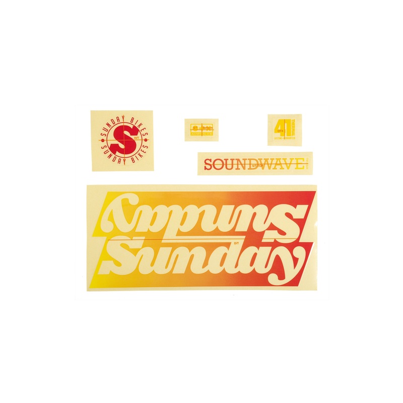 Sunday Soundwave Frame Sticker Kit (Sunset Fade)