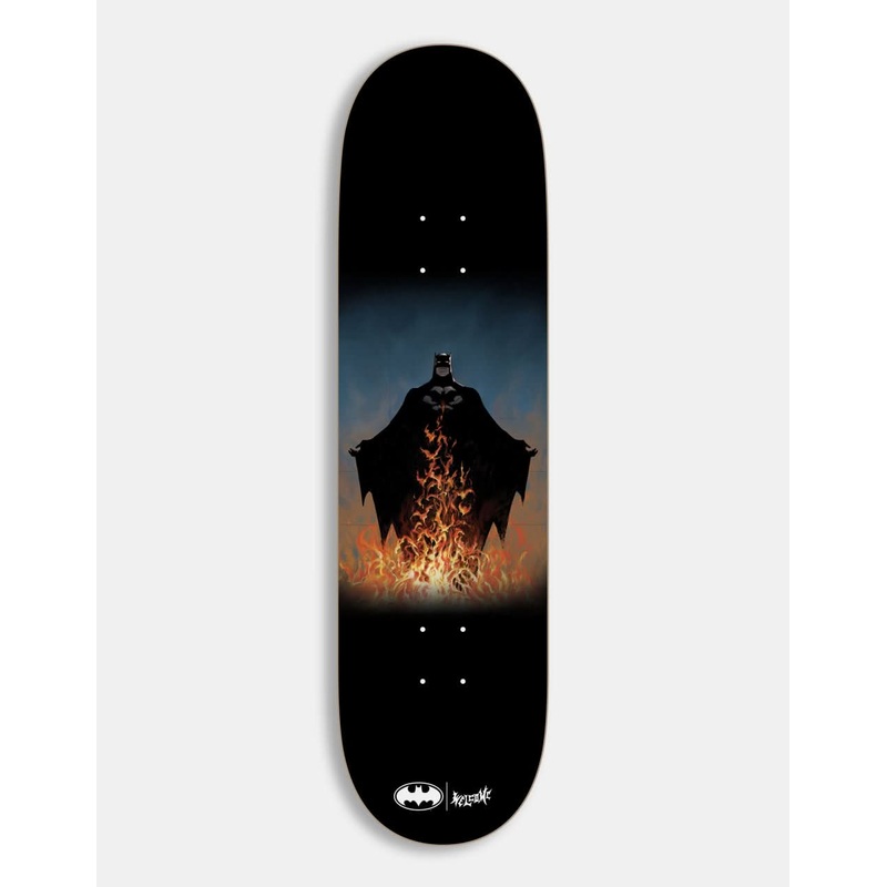 Welcome x Batman Bat Flames Skateboard Deck – 8.5